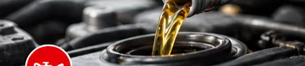 Illustrative motor oil service close-up